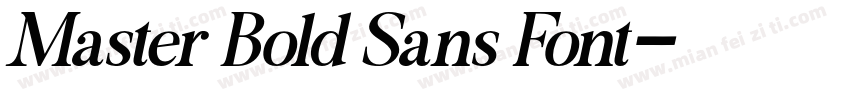 Master Bold Sans Font字体转换